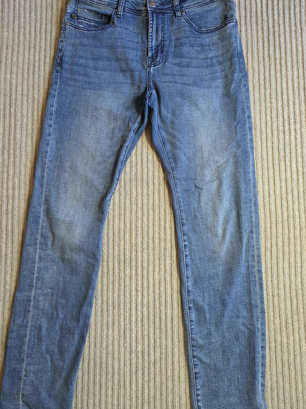 Liverpool Jeans Mens 33x34 Blue Modern Straight Leg Denim Pants Stretch Casual